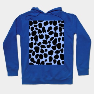 Blue Cow Hide Print Hoodie